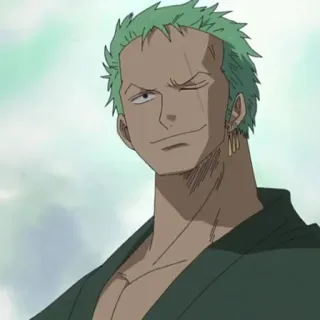 🏴‍☠️ Zoro One Piece аниме, мечник, ван пис, зоро, ророноа зоро, пират telegram sticker