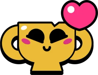 🏆 トロフィー, 愛, かわいい, 可愛い, ハート, ゴールド, 賞 telegram sticker