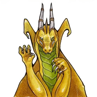 😡 dragon, fantasy, monster, creature, cartoon telegram sticker