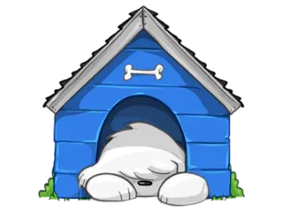 😴 hond, hondenhok, dier, huisdier telegram sticker