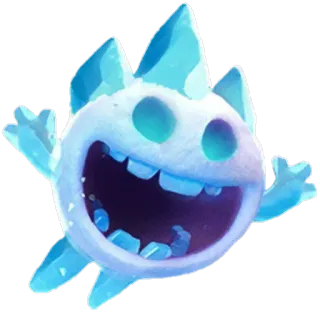 ❄ ice, monster, creature, cute, winter, cartoon, game telegram sticker