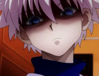 💀 Killua Hunter x Hunter アニメ, キルア, HUNTER×HUNTER, キャラクター, 怒り telegram sticker