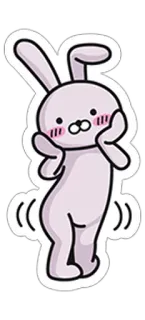 ☺️ สติกเกอร์, น่ารัก, กระต่าย, สัตว์, การ์ตูน, กระต่าย telegram sticker