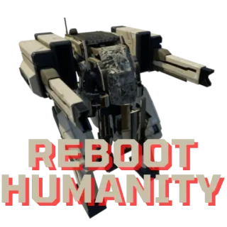 ↩️ REBOOT HUMANITY robô, mecha, ficção científica, futuro, máquina telegram sticker