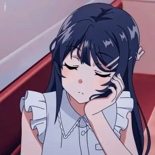 😌 Mai Sakurajima Rascal Does Not Dream of Bunny Girl Senpai 动漫, 青春猪头少年, 樱岛麻衣, 可爱, 女孩 telegram sticker