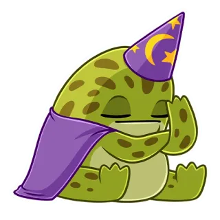 🤦‍♀️ frog, wizard, magic, cute, cartoon, sticker telegram sticker