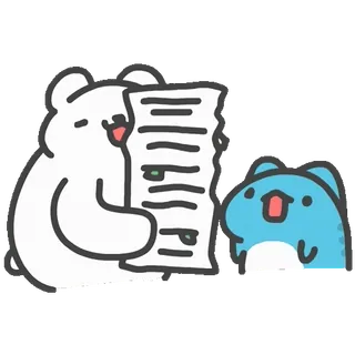 📚 bear, cute, animal, cartoon, sticker telegram sticker