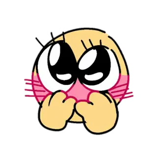🤗 Emoji, Carino, Arrossire, Cartone animato, Timido telegram sticker