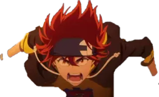😤 Reki Kyan SK8 the Infinity Anime, Skateboarden, Sport, Figur telegram sticker