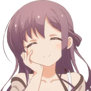 ☺ Anime, Garota, Fofa, Sorrindo telegram sticker