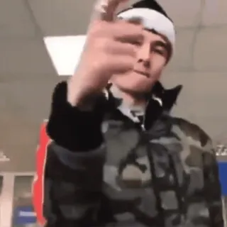 🔫 mężczyzna, środkowy palec, obraźliwe, gest whatsapp sticker