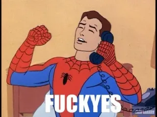 🎉 Spider-Man FUCKYES spider-man, cartoon, phone, marvel, superhero telegram sticker