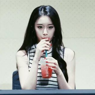 ⏳ woman, drinking, starbucks, beverage, girl, korean whatsapp sticker