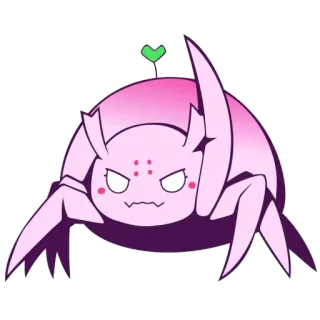 👿 pink, spider, cute, monster, cartoon, creature telegram sticker