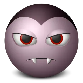😈 vampire, emoji, monster, angry, halloween, cartoon telegram sticker