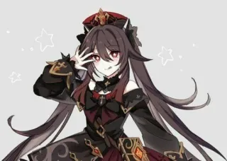 🌟 Hu Tao Genshin Impact anime, video game, character, genshin impact, hu tao telegram sticker