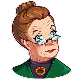 😑 Dolores Umbridge Harry Potter dolores umbridge, harry potter, nhân vật, hoạt hình, phụ nữ telegram sticker