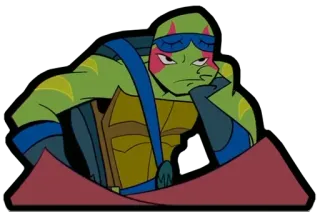 😑 Michelangelo Teenage Mutant Ninja Turtles เต่า, นินจา, TMNT, ไมเคิลแองเจโล, การ์ตูน telegram sticker