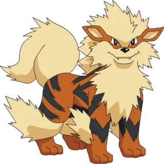 🔵 Arcanine Pokemon pokemon, arcanine, feu, chien, animé, jeu telegram sticker