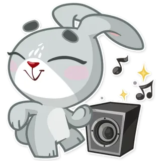 Boo the Bunny telegram stickers