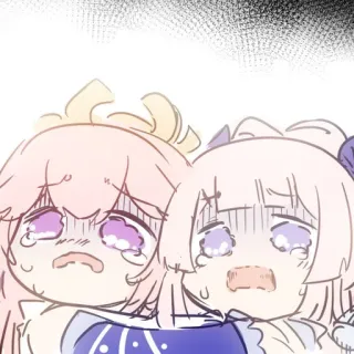 🌊 triste, animé, dessin animé, pleurs, inquiet, kawaii telegram sticker