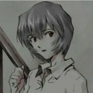 📓 Rei Ayanami Neon Genesis Evangelion Anime, Manga, Rei Ayanami, Evangelion, Charakter whatsapp sticker