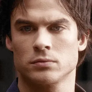 😞 Damon Salvatore The Vampire Diaries vampiro, serio, guapo, Ian Somerhalder, serie de TV telegram sticker
