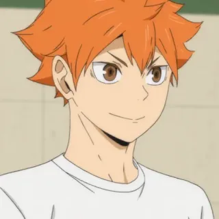 ☀️ Hinata Shoyo Haikyuu!! anime, manga, haikyuu, hinata shoyo, character, orange hair, cartoon telegram sticker