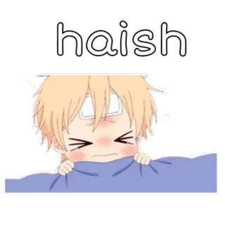 🖤 haish อนิเมะ, สติกเกอร์, Haish, น่ารัก, คาวาอิ telegram sticker
