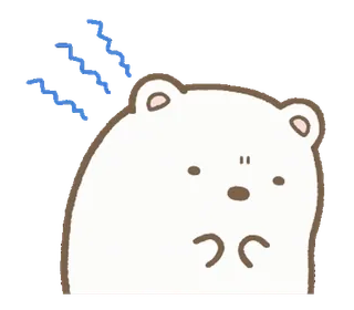 💭 Bär, niedlich, kawaii, Illustration, Cartoon telegram sticker