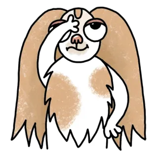 🤦‍♀️ hond, gluren, cartoon, dier, schattig, huisdier whatsapp sticker