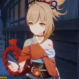 🎆 Yoimiya Genshin Impact miya Anime, Juego, Yoimiya, Genshin Impact, Personaje whatsapp sticker