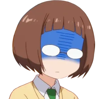 😑 anime, girl, expression, shocked, worried telegram sticker