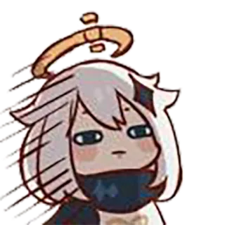 😒 Paimon Genshin Impact パイモン, 原神, アニメ, ゲーム, キャラクター, ステッカー, 表情, 面白い telegram sticker