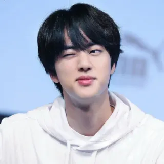 ✨ Jin K-Pop, Penyanyi, Selebriti, Asia, Pria, BTS, Orang, Berkedip whatsapp sticker