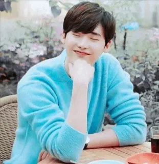 ☺️ uomo, ritratto, asiatico, sorriso, maglione telegram sticker