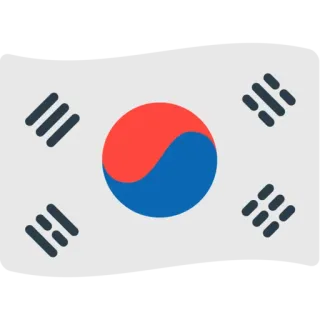 🇰🇷 Corea del Sur, Bandera coreana, Bandera, País, Asia telegram sticker