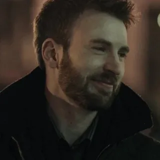 🦇 Chris Evans attore, celebrità, uomo, barba, ritratto telegram sticker