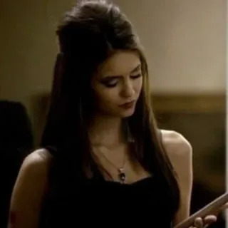 💄 Elena Gilbert The Vampire Diaries Elena Gilbert, The Vampire Diaries, Nina Dobrev, actress, portrait telegram sticker