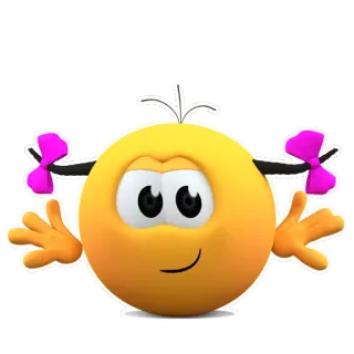 💃 อิโมจิ, สไมลีย์, การ์ตูน, สีเหลือง, น่ารัก telegram sticker