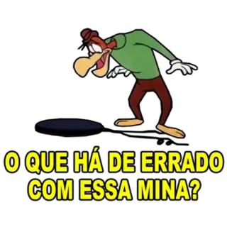 🕳 O QUE HÁ DE ERRADO COM ESSA MINA? Desenho animado, Pato, Surpreso, Buraco telegram sticker