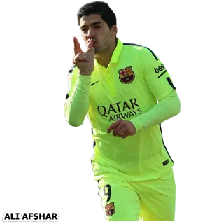 ⚽ Luis Suárez sepak bola, atlet, olahraga, Barcelona, pemain telegram sticker