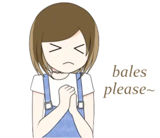 🙏 bales please supplier, implorer, animé, dessin animé telegram sticker