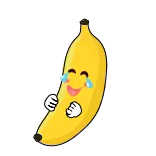 😂 Banane, Cartoon, Obst, süß, kawaii, lachend telegram sticker