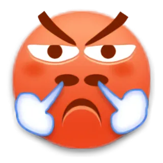 🤬 zła emotka, emotka, poirytowany, zły, sfrustrowany telegram sticker