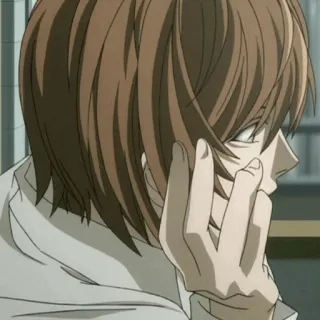 ⚖ Light Yagami Death Note Anime, Death Note, Light, Yagami, Réflexion telegram sticker