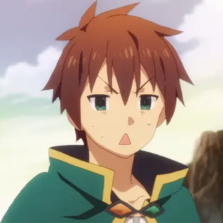 ⚔️ Kazuma Konosuba 动漫, 搞笑, 生气, 为美好的世界献上祝福！, 和真 telegram sticker