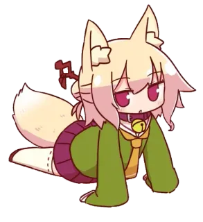 🦊 Anime, Renard, Kawaii, Mignon, Personnage, Manga telegram sticker