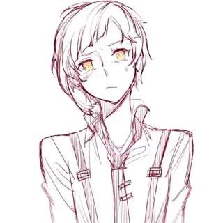 😕 Anime, Manga, Illustration, Porträt, Charakter telegram sticker