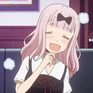 😊 Chika Fujiwara Kaguya-sama: Love Is War anime, chika fujiwara, kaguya-sama, love is war, cute, girl, kawaii whatsapp sticker